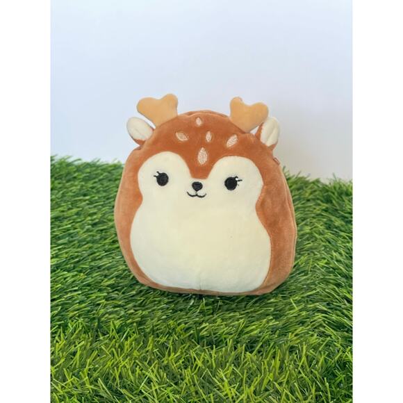 Squishmallows Dawn The Fawn Plush Toy Brown Deer Antlers - Picture 1 of 6